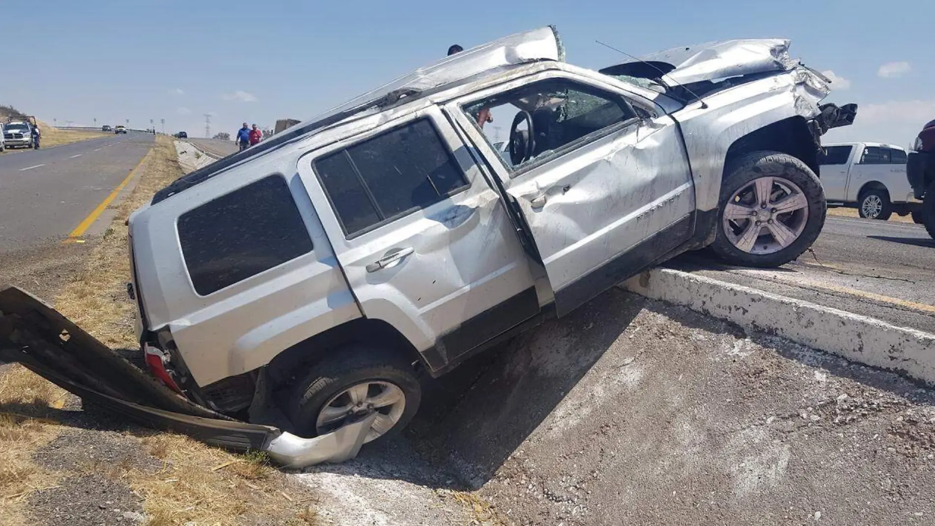 Vehículo en el que iban a bordo Sergio y Ricardo, cuando sufrieron el accidente